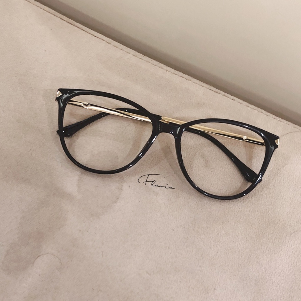 Flavia Eyewear - Kacamata Marilyn Cat Eye Acetat (custom minus, photochromic, blueray, bluechromic dan photobrown)