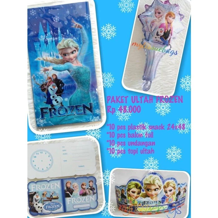 Souvenir Ultah Anak Paket Goodie Bag Frozen