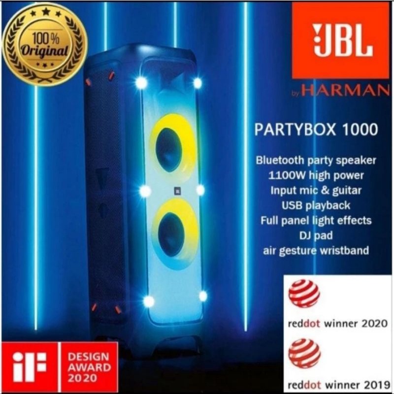 JBL Partybox 1000 Speaker Bluetooth Partybox 1000 Original JBL garansi