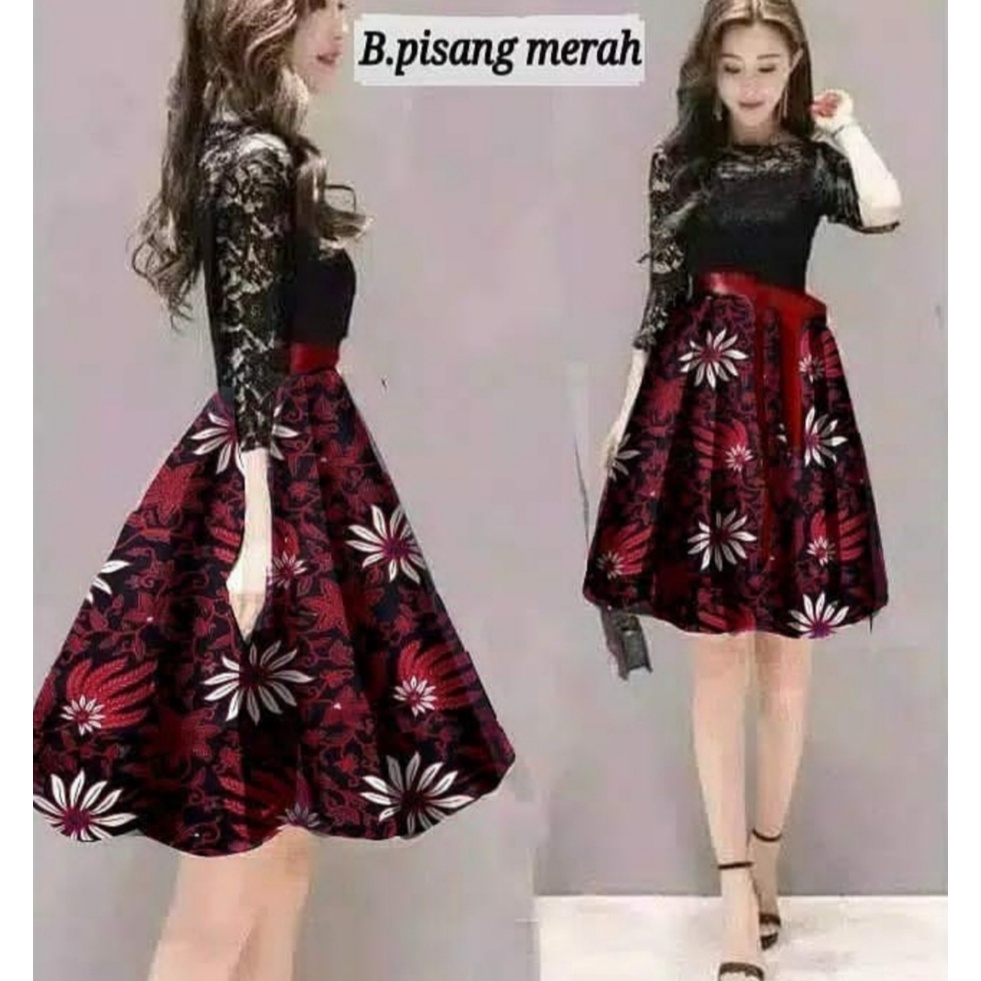 FWG - MAGNA DRESS / DRESS BATIK / DRESS KOREA MOTIF / PAKAIAN DRESS WANITA / DRESS