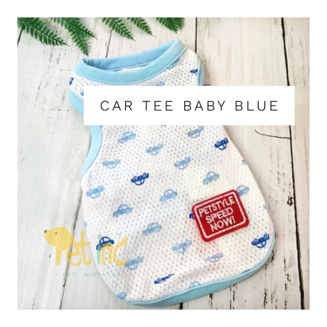 Car baby blue tee