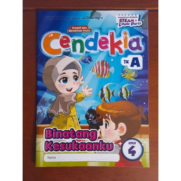 Majalah Bulanan Tk Ra Paud CENDIKIA TK A NOVEMBER 2021 Ed 04 (Baru Original & Segel)