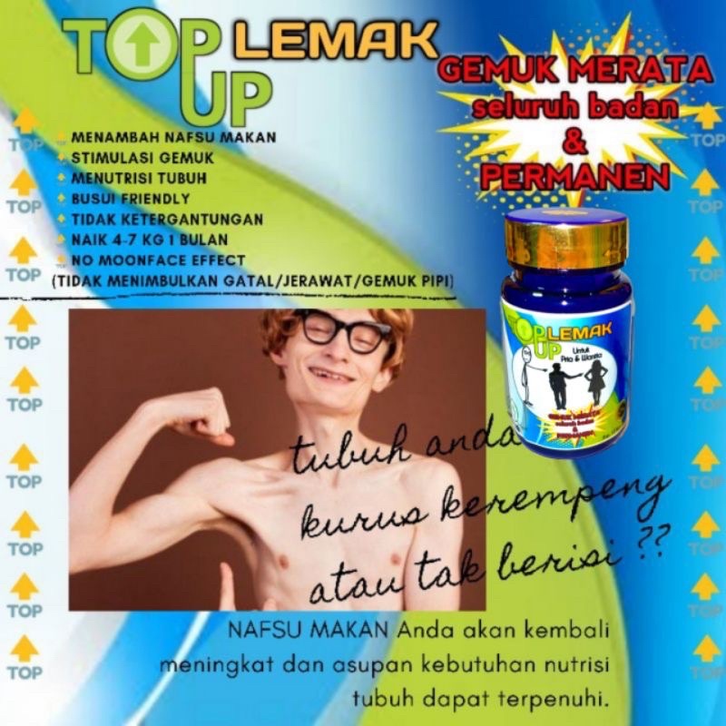 TOP UP LEMAK Obat Gemuk Penggemuk badan Suplemen Penggemuk Penambah Nafsu Makan Ampuh Permanen 1