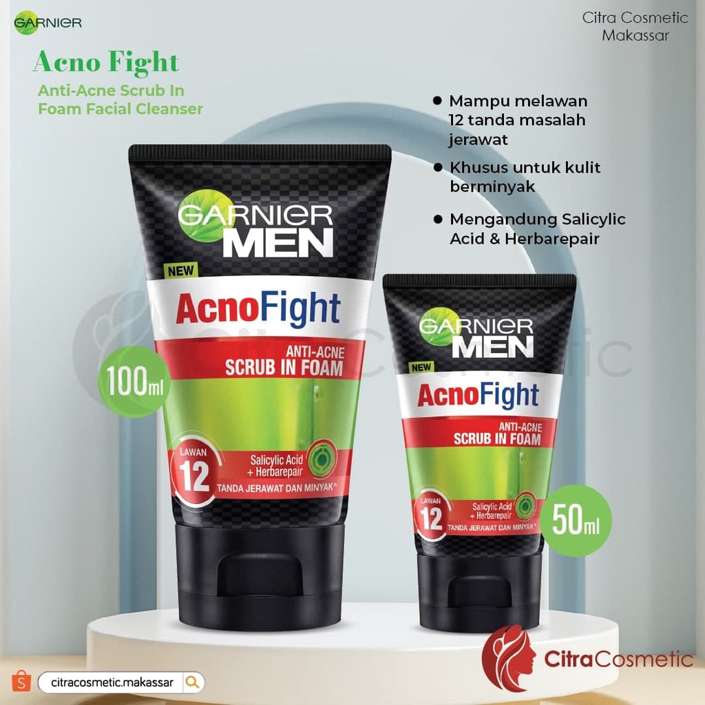 Garnier Men Acno Fight Series Facial Wash | Wasabi Foam | Serum Cream | Peel-Off Mask