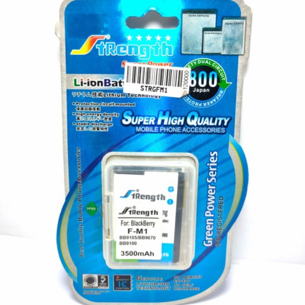 Baterai Strength FM 1 Blackberry FM 1Battery Batre Double Power Jualmurah