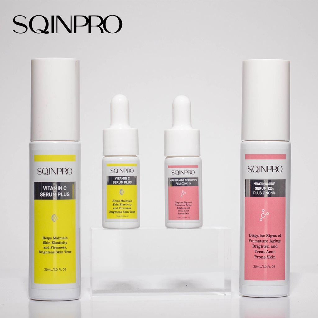 Sqinpro Double Pack Niacinamide Serum 12% + Zinc 1 % 30ml (Paket Isi 2 Pcs)