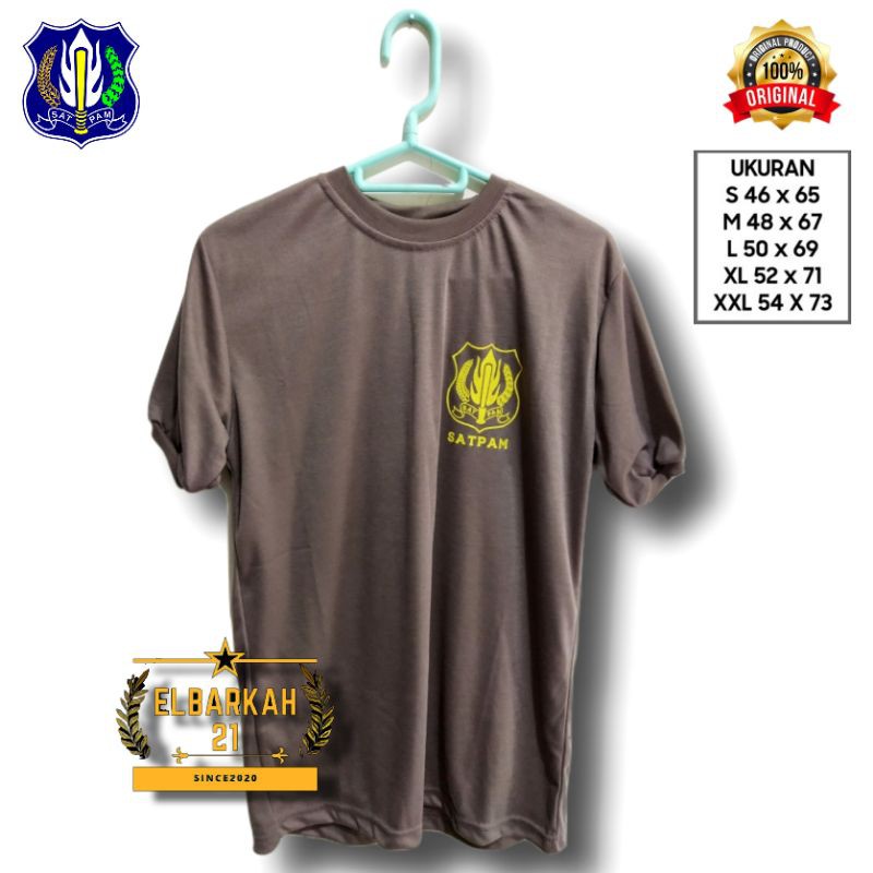 KAOS SATPAM WARNA COKLAT TERBARU