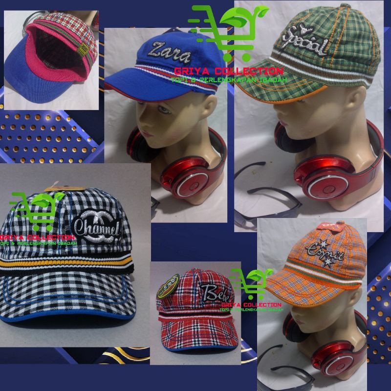 Topi Anak Pria / Topi Nahkoda Anak / Topi Basebal Anak Pria / Topi Komando Anak / Topi Anak / Topi