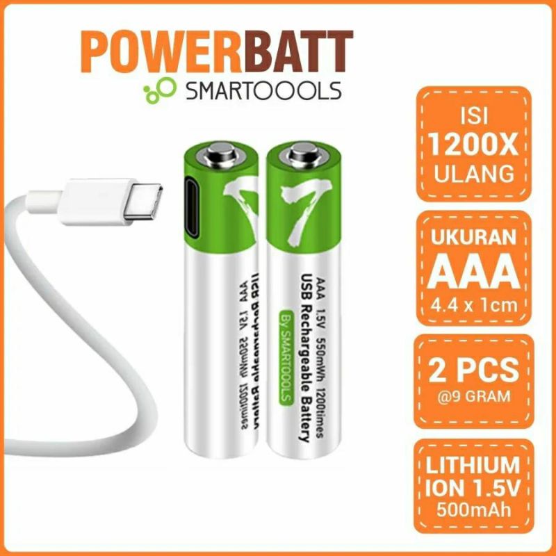 Smartoools powerbatt AA dan AAA