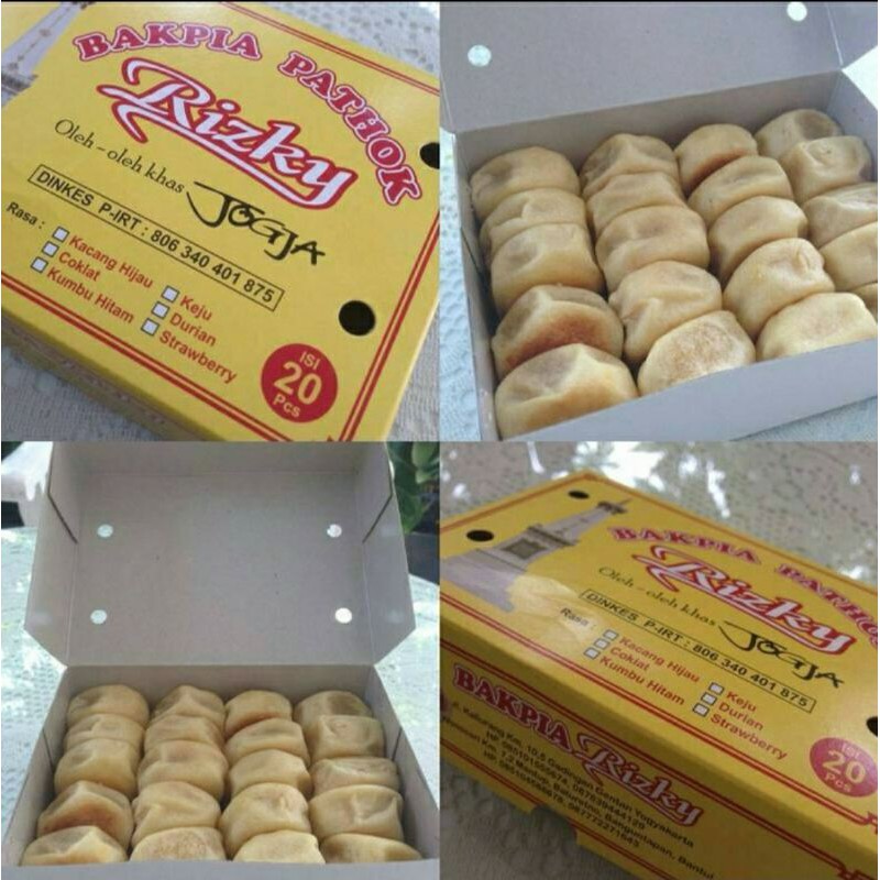 

Bakpia pathuk rizky khas yogyakarta (dapat 3box isi 15pcs per box)