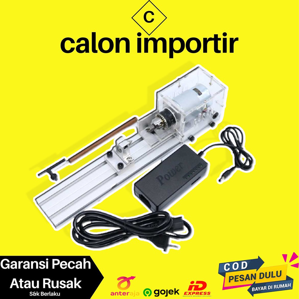 Mesin Bubut Besi Kayu Mini Kecil Optimum Otomotif Akurat Tidak Berisik Murah  Low Watt FREE ADAPTOR