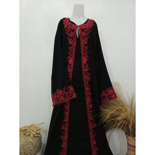 [BISA COD] MUKENA SHOLAT MODEL ABAYA BLUS ARAB KODE *PEARLY*