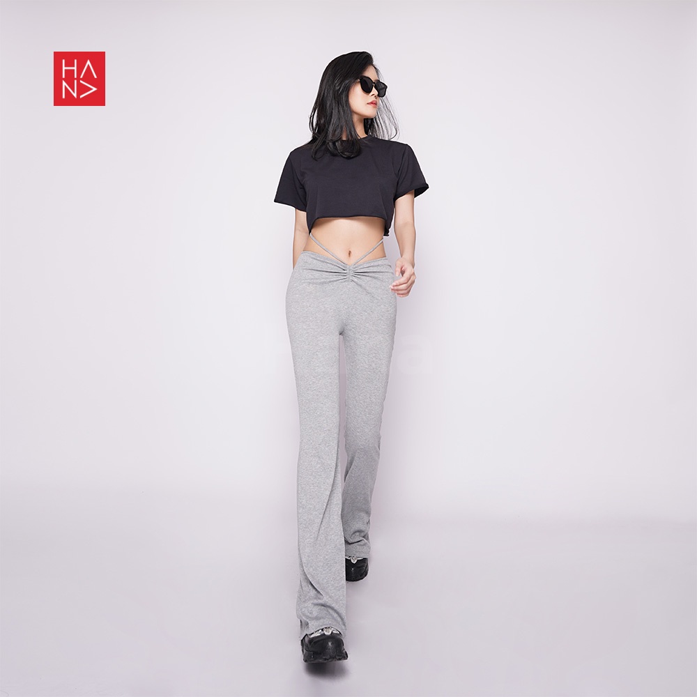 HanaFashion JKT - Paris Celana Panjang Wanita Long Pants with Rope - LP124