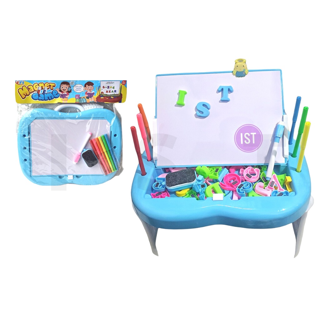 MWN Mainan Papan Tulis Magnetic Drawing Board Meja Belajar Anak FU1131