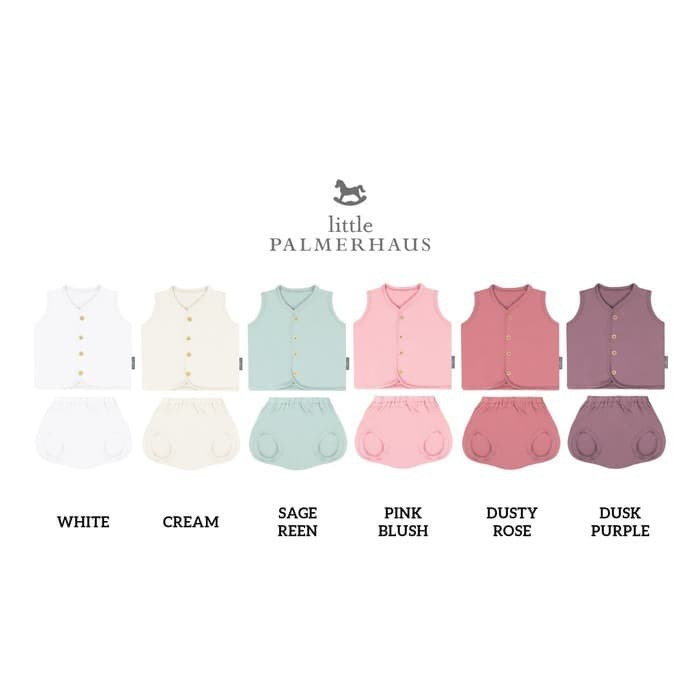 Little Palmerhaus Button Tee Set Sleeveless + Shorts - 2 Set - LPH-BTS