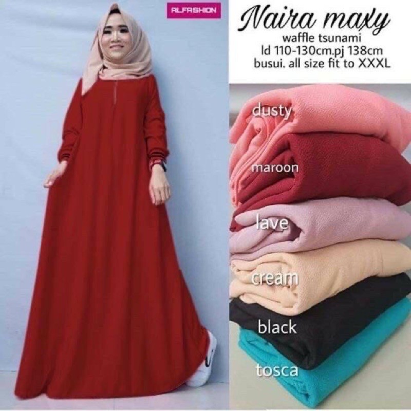 NAIRA Maxy - Gamis Jumbo Milano LD110/XXL Gamis Busui / Gamis Bumil PREMIUM!! / R.14 - 023-4457