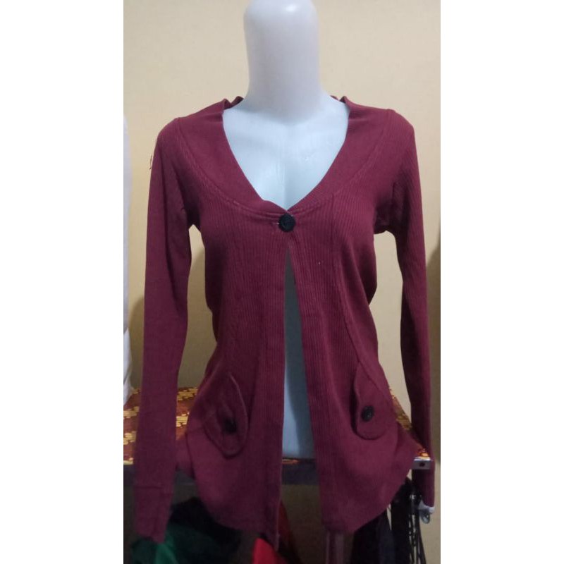 cardigan maroon