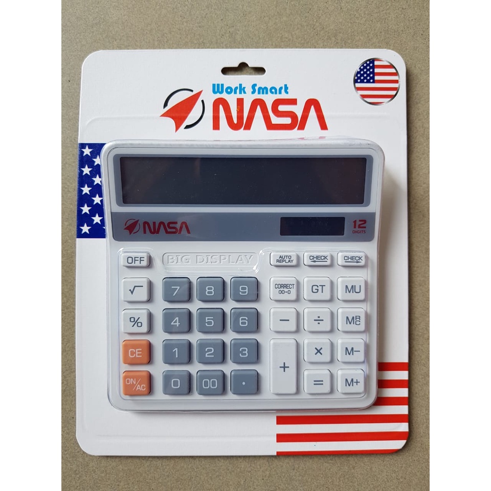 

Kalkulator NASA 12 Digit ( BIG DISPLAY ) LAYAR BESAR. UK: 14.5 CM X 14.5 CM