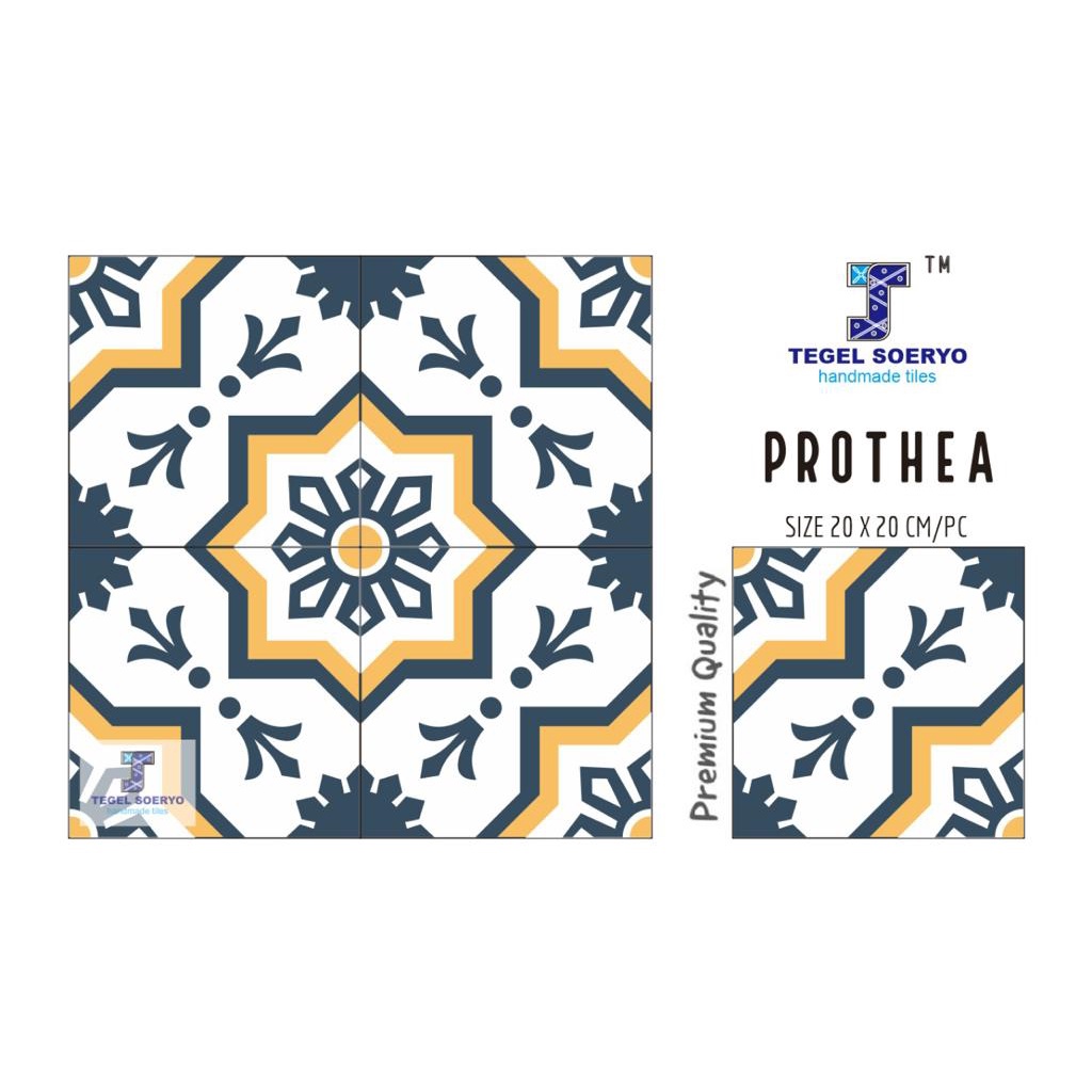 Tegel Lantai Dan Dinding Motif Prothea Premium Ukuran 20x20 cm/pc