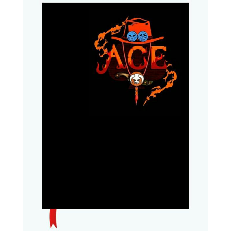 

Buku Tulis anime one piece logo Portgas D Ace hard cover keren