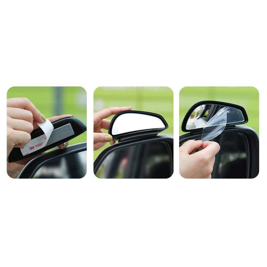 Baseus Original Large View Reversing Kaca Spion Cembung Tambahan Blind Spot Miror Car Mobil Mirror