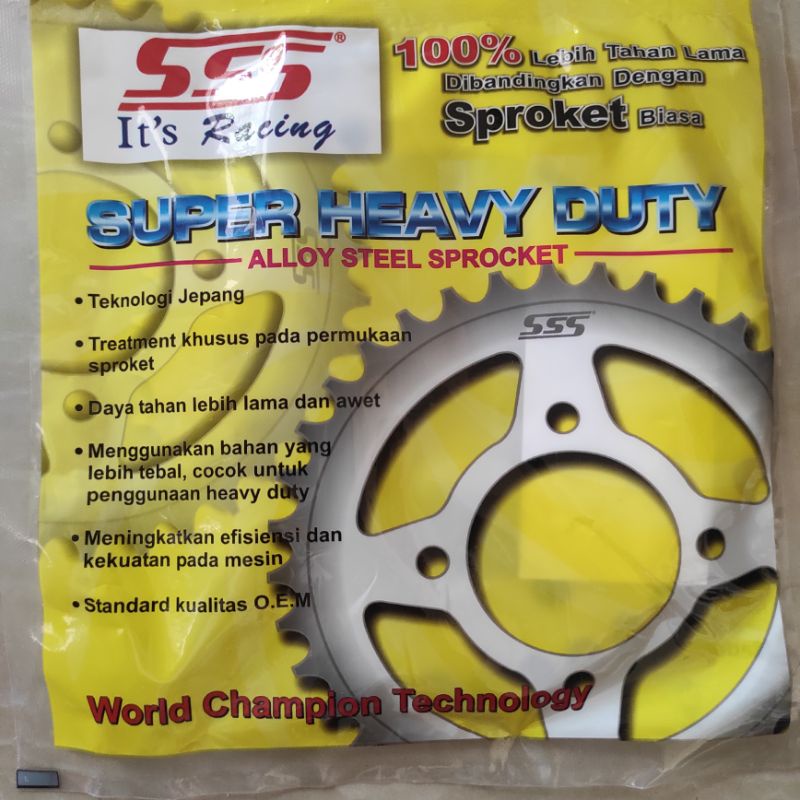 Gear Belakang SSS RXZ 428 41 42 43 44 45 46 Jupiter Vega RX King MX FIZ R-RXZ