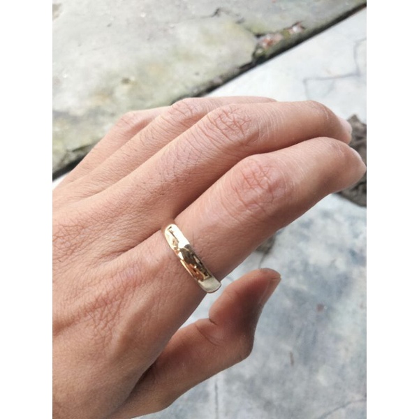 cincin polos bahan koin 500 kuning