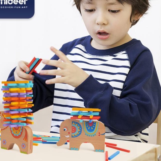 

STD Mideer Elephant Balance Game Wooden Balance Limited