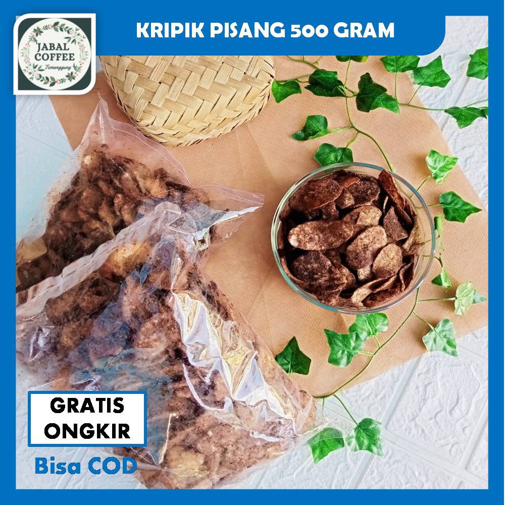 Keripik Pisang Kepok Manis / Keripik Pisang Kepok 500 Gram / Kripik Pisang Cokelat J90