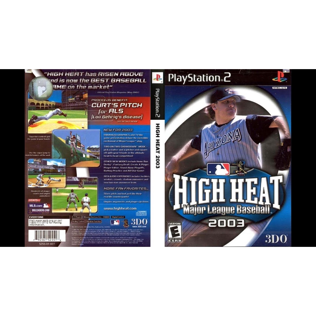 Kaset Ps2 Game High Heat Major League Baseball 2003