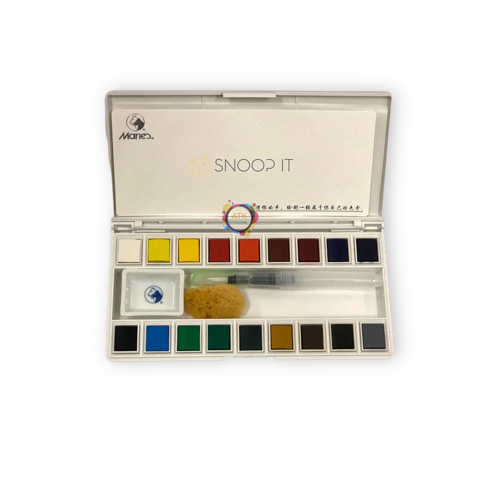 

RK Water Colour 18 Warna Maries #W-4018 / Cat Air Artist Colour 18 Warna SHABG