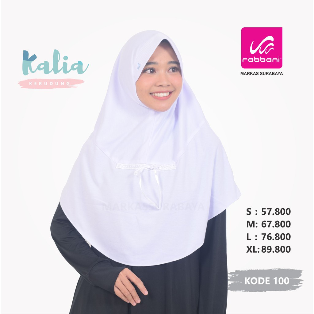 KERUDUNG SEKOLAH RABBANI KALIA - JILBAB INSTAN KALIA RABBANI-Putih