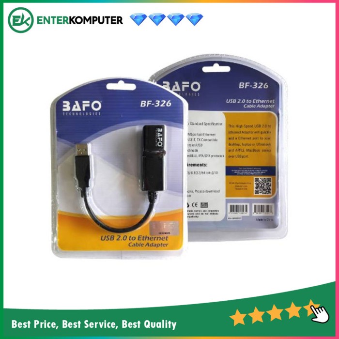 Accessories Bafo USB To LAN 10/100 - BF-326