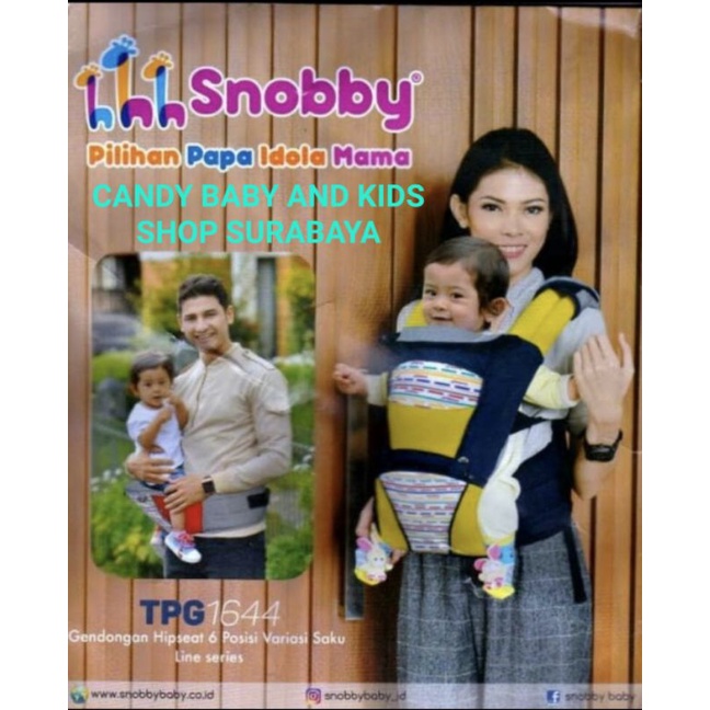 Gendongan Bayi Snobby TPG 1644 Hip Seat Baby Depan Ransel Snooby Hipseat