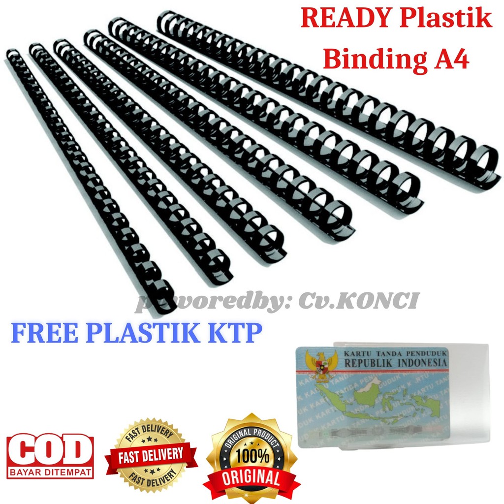 Jilid spiral plastik binding A4 kertas buku file buku tulis kertas dokumen free 1 pcs plastik ktp