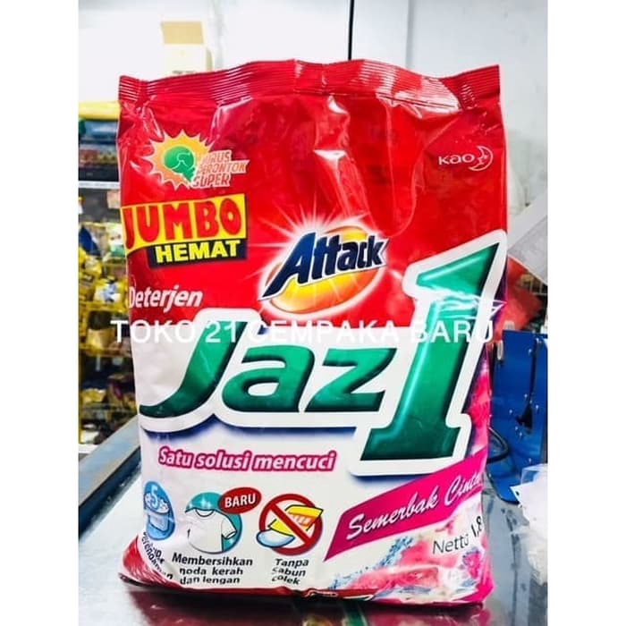 Attack Jaz1 SEMERBAK CINTA 1.6 KG | Deterjen Attack Jaz1 1.6KG 1600g