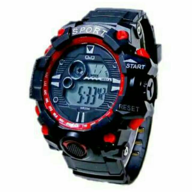 Jam Tangan Pria Sporty Digital Strap Rubber QQ-005