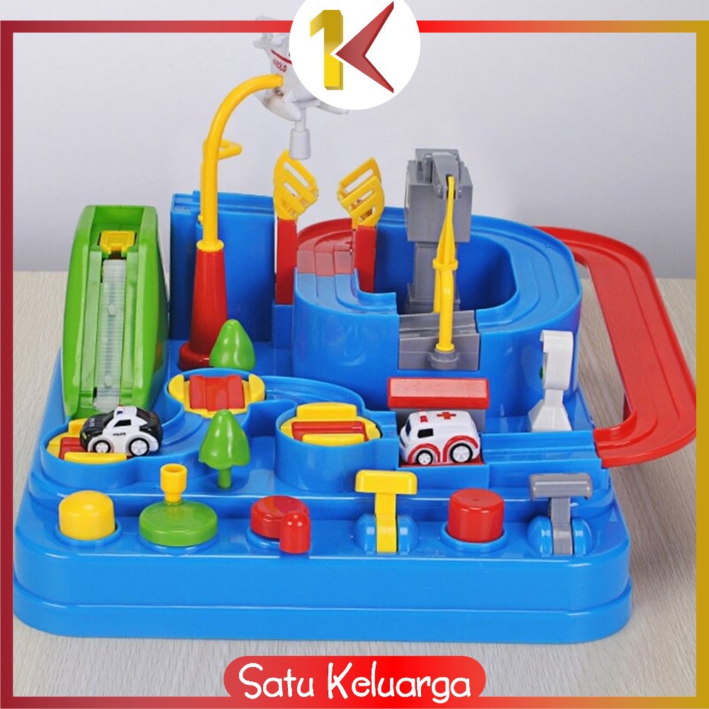 SK-M140 Mainan Seluncuran Mobil Anak Car Adventure / Mainan Anak Laki Laki Mobil Mobilan Rel Set