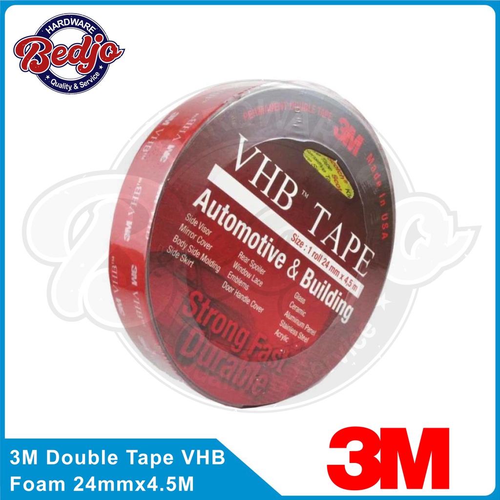 

Double Tape 3M VHB 24mm x 4.5M - isolasi bolak balik 3M - Double tape