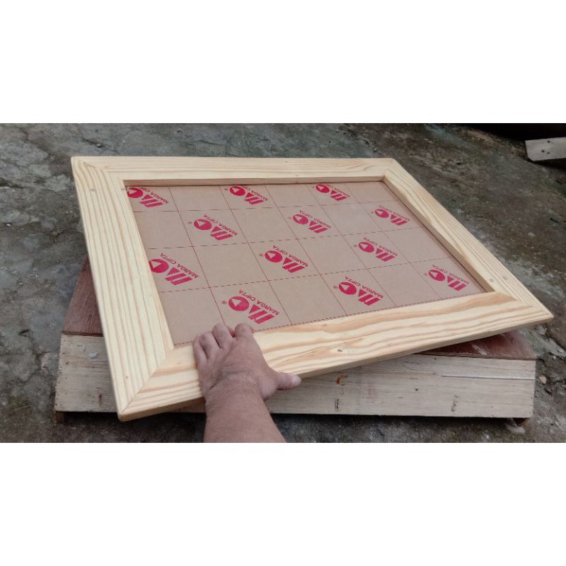 Frame 3D 40x60 cm Popup Box Mahar Bingkai kayu jati belanda