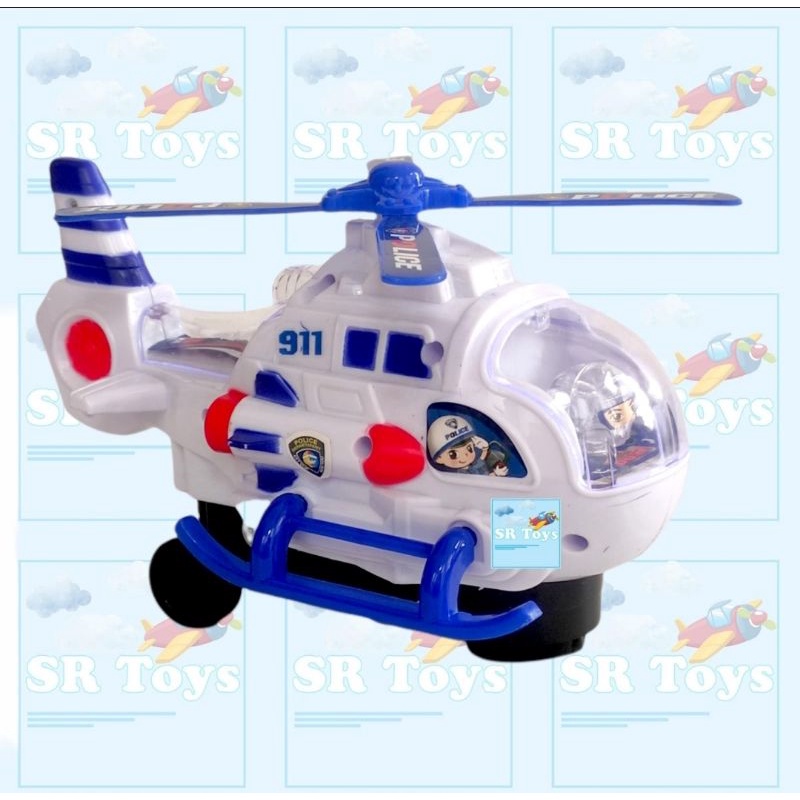 [COD] MAINAN PESAWAT HELIKOPTER POLISI HELICOPTER POLICE MUSIK LAMPU
