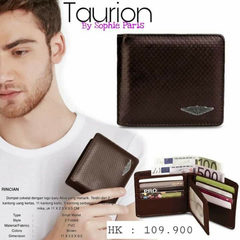 promo dompet cowok taurion by Alive Sophie Paris