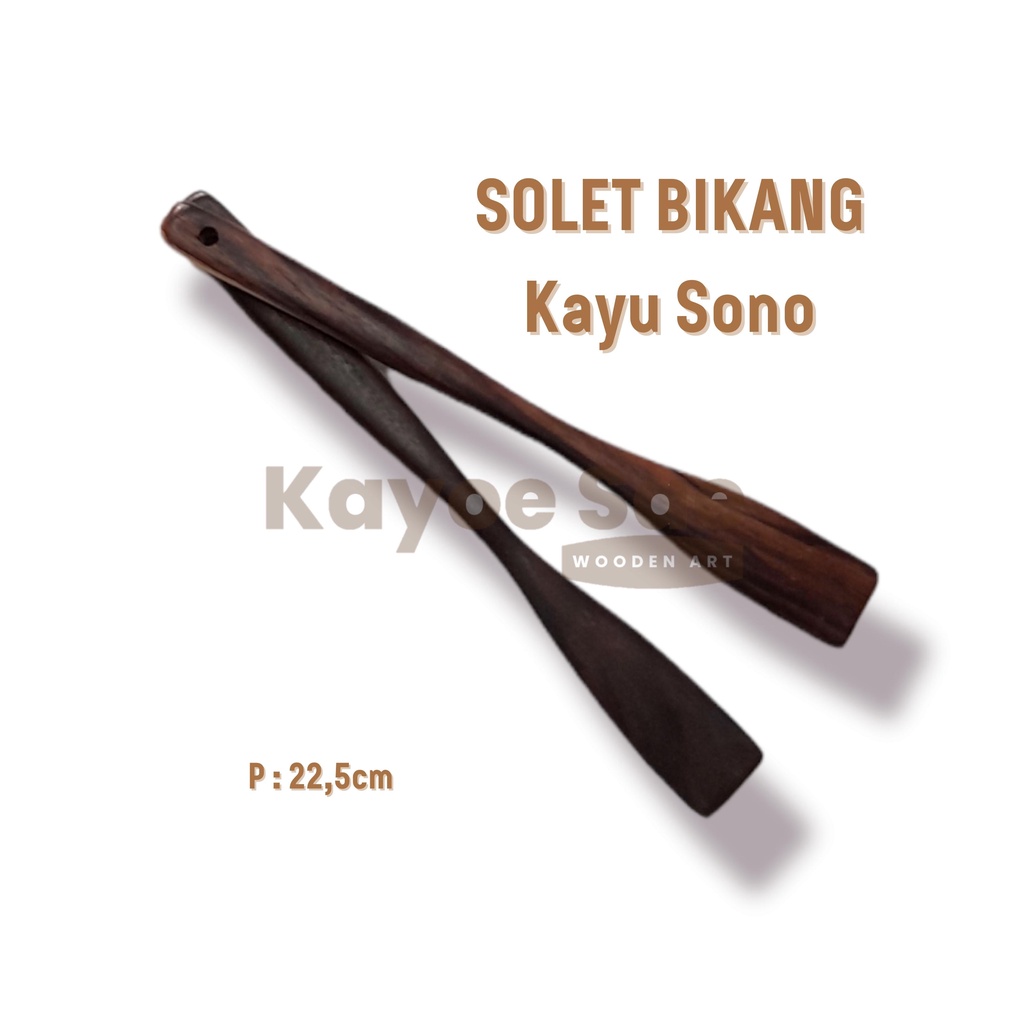 SOLET BIKANG KAYU SONO / SOLET BIKANG / SPATULA BIKANG / SUTIL BIKANG