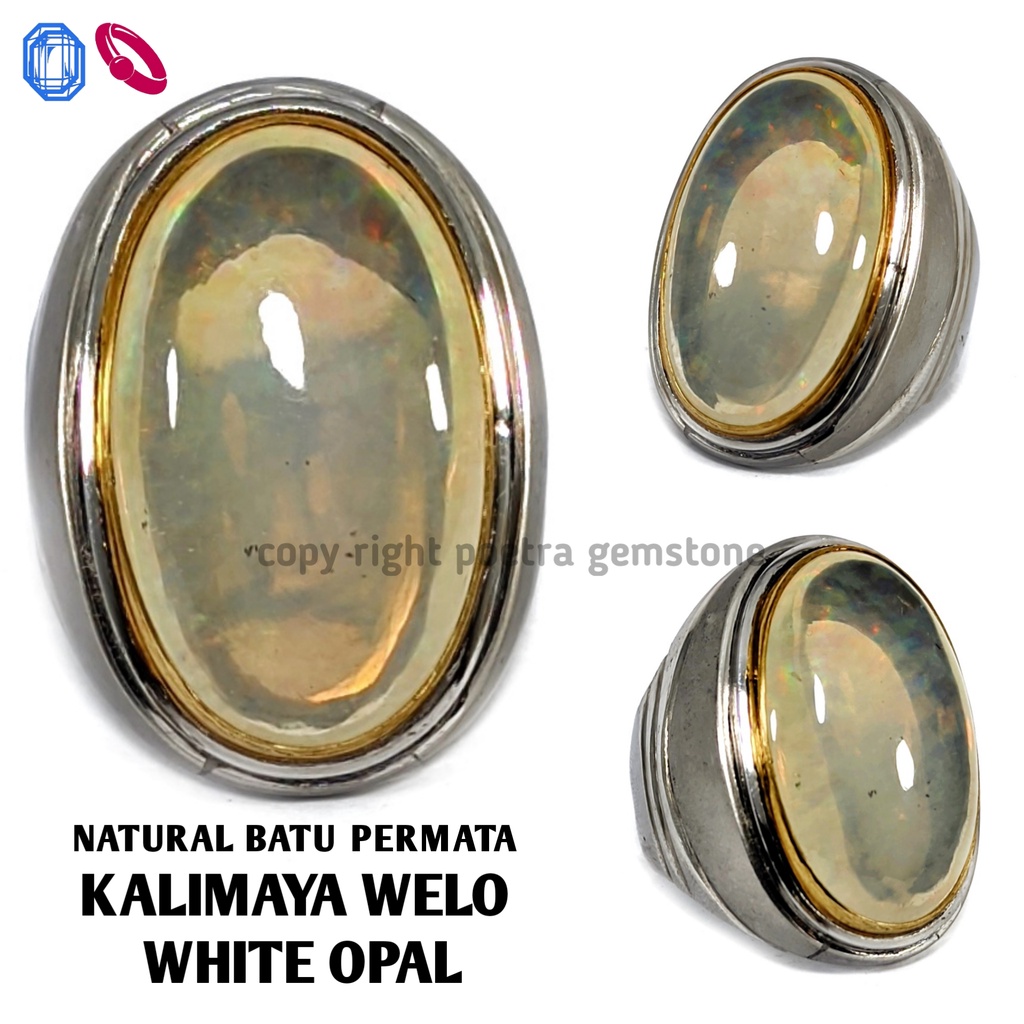 Natural Batu Akik Permata Kalimaya White Opal Welo KOW03