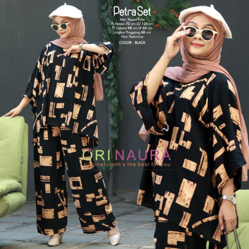 DAILY SET BAJU TIDUR PAJAMAS ONE SET SETELAN RAYON VISCOSE TIE DYE MOTIF