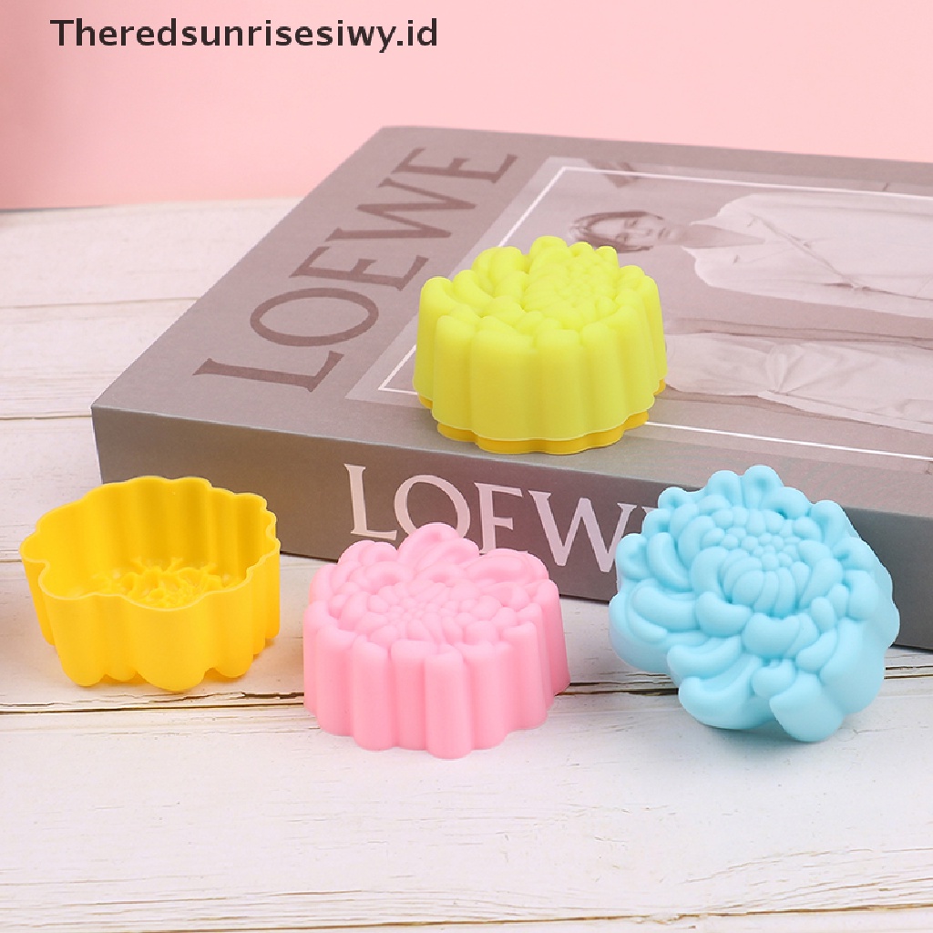 # Alat Rumah Tangga # 12pcs Cetakan Jelly Pudding Desain Daisy Chrysanthemum, Ukuran 5cm