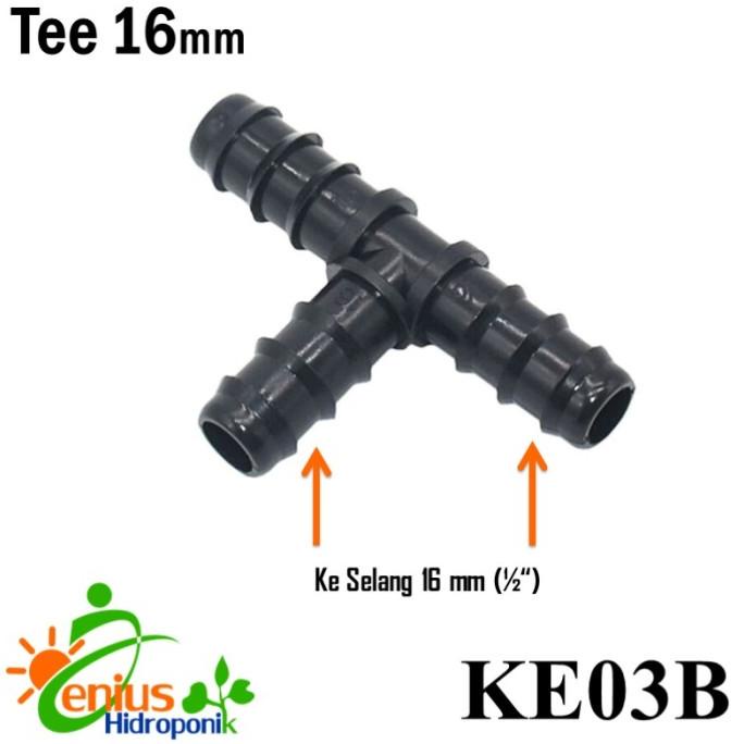 [Ready] Tee 16 Mm / Nepel Tee 16 Mm / Nepel Selang Pe 16 Mm Irigasi Hidroponik [S5F0F]