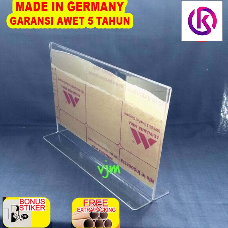 

Terlaris Acrylic Standing POP A4 ( Horisontal )
