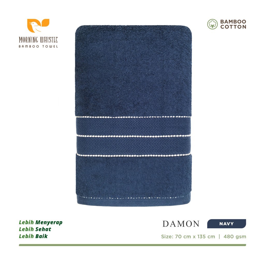 ORIGINAL | Terry Palmer Morning Whistle Bamboo Damon Handuk Mandi Dewasa 70 x 135 cm