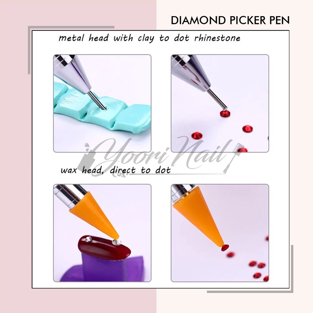 Diamond Picker candle nail art pencil rhinestones glue pencil picking nail